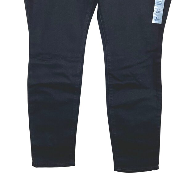 Old Navy Womens Black Jeans Size 14 Pop Icon Skinny Mid-Rise Denim Stretch NWT - Picture 9 of 15